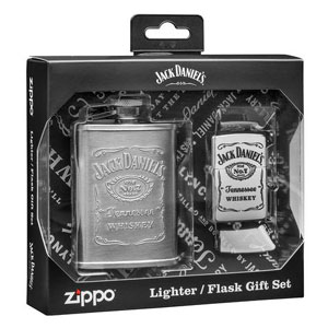 Jack Daniel's Flask and Lighter Gift Set