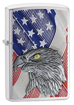 USA Flag with Eagle Emblem Zippo Windproof Lighter