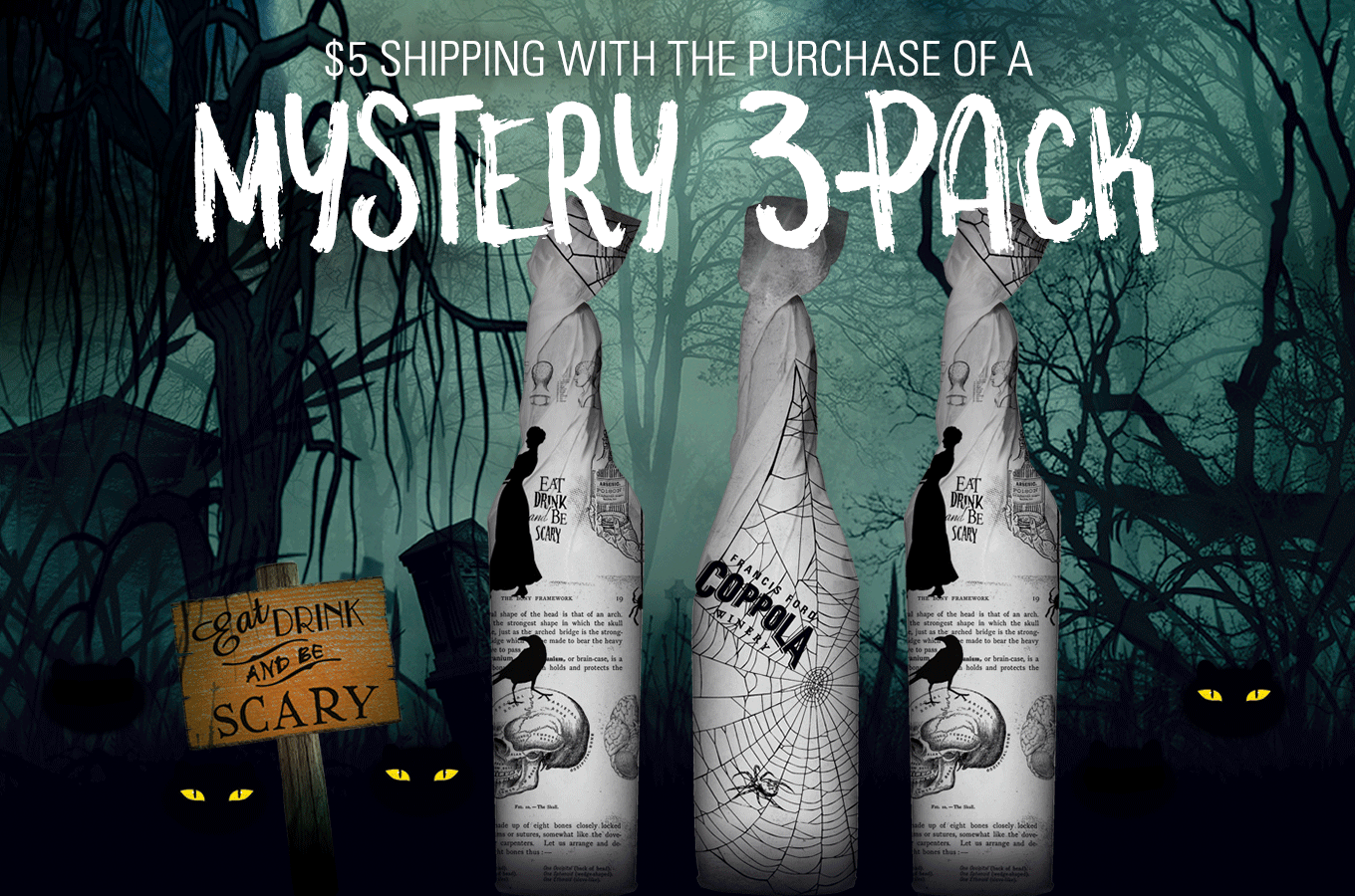 $5 shipping with the purchase of a Mystery 3-Pack