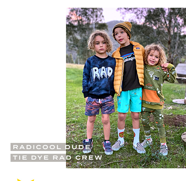 Radicool Dude Tie Dye Rad Crew