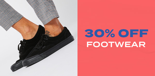 30 percent off footwear