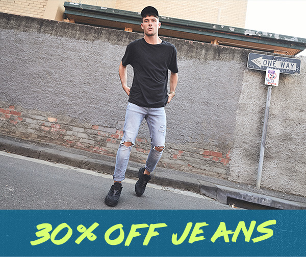 30 percent off jeans