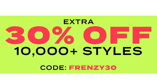 Click Frenzy Mayhem. Extra 30 percent off 10000 plus styles. Code: FRENZY30