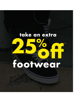 25 percent off footwear