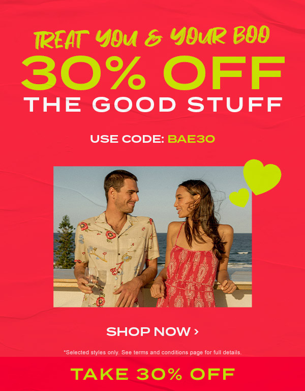 Treat You and Boo. 30 percent off the good stuff.