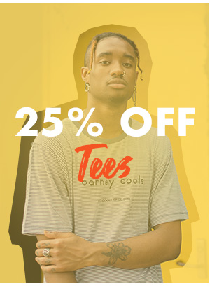 25 percent off Tees