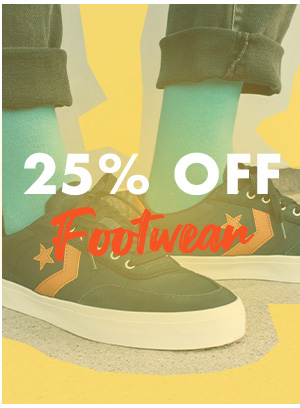 25 percent off Footwear