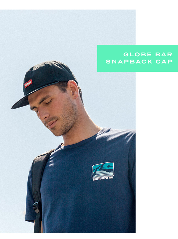 Globe Bar Snapback Cap