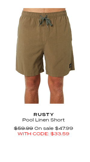 Rusty Pool Linen Short