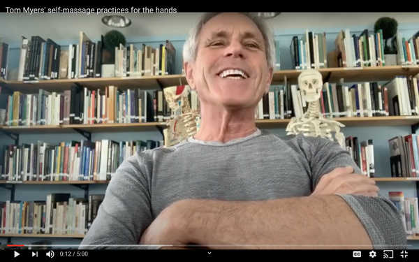 Tom Myers hand massage YouTube screenshot