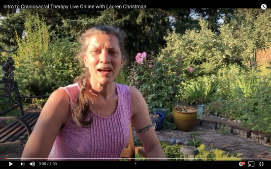 Invitation to Intro to Craniosacral Therapy Live Online with Lauren Christman