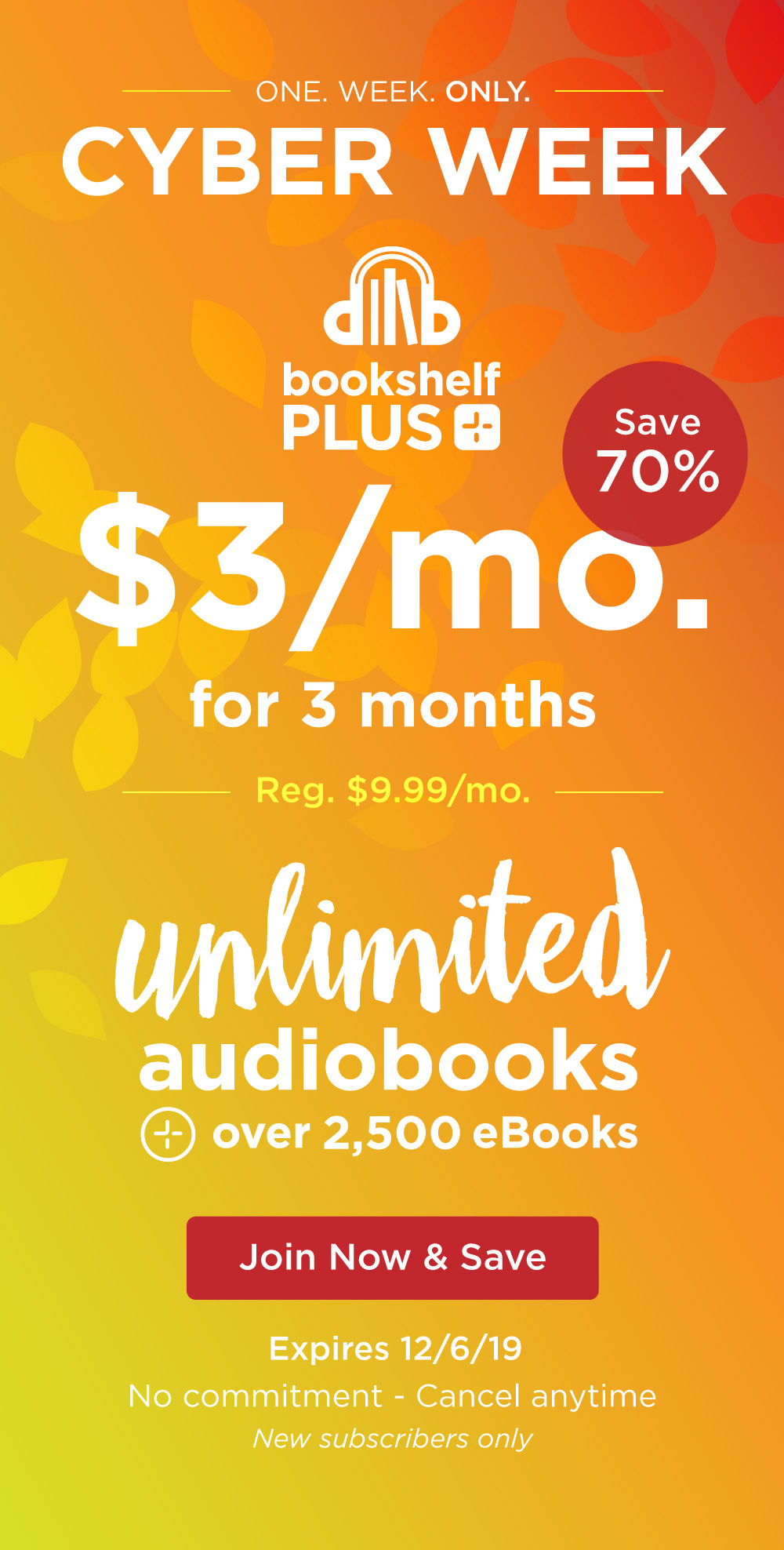 $3/Mo Bookshelf PLUS+