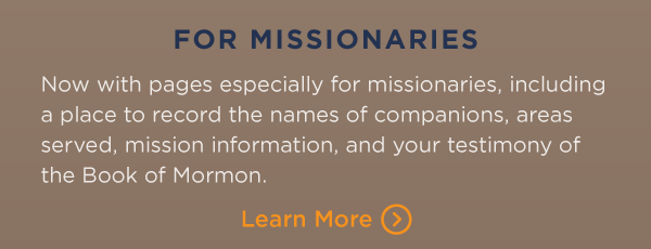 BoM Journal For Missionaries