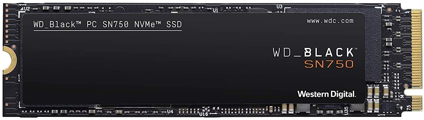 500GB WD Black SN750 NVMe Internal Gaming Gen3 PCIe M.2 2280 3D NAND SSD [WDS500G3X0C]