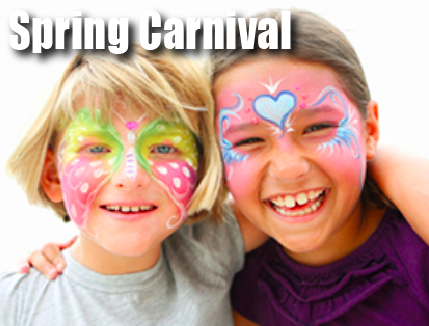 spring carnival girls with face paint