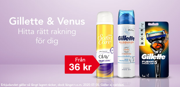 Gillette & Venus - nu 20% rabatt