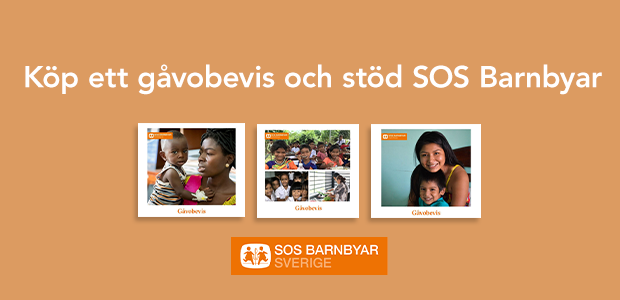 Vi stödjer SOS Barnbyar 