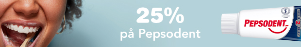 25% på Pepsodent