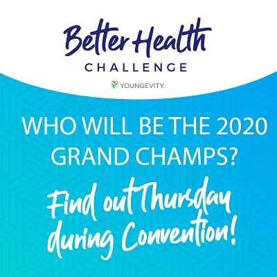 We''re announcing our Better Health Challenge Grand Champions at Convention!