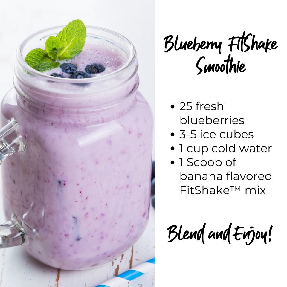 Blueberry FitShake Smoothie recipe