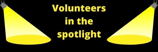 Volunteer in the spotlight graphic 