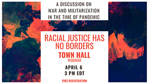 accompanying graphic to racial justice has no borders today