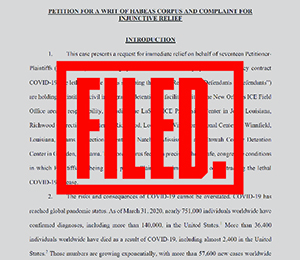 FILED written over an image of the lawsuit