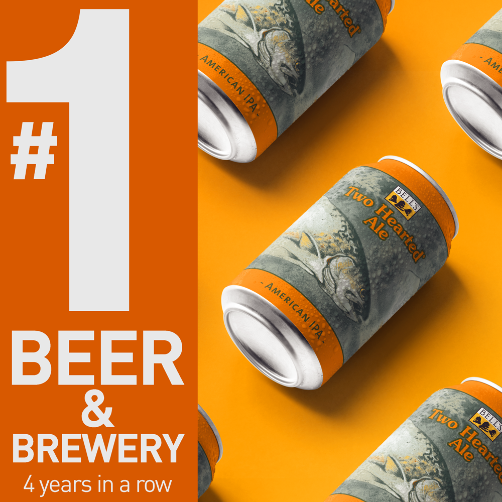 Zymurgy names Two Hearted #1 Beer & Bell''s as #1 Brewery 4 years in a row as voted by America''s home brewers.