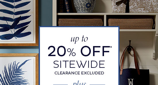 Up to 20% Off Sitewide