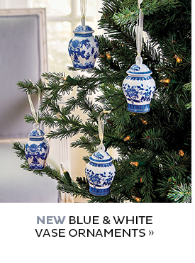 NEW Blue & White Vase Ornaments