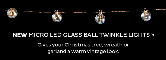 NEW Micro Led Glass Ball Twinkle Lights
