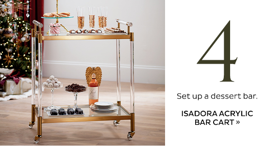 Isadora Acrylic Bar Cart