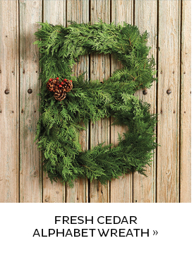 Fresh Cedar Alphabet Wreath