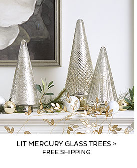 Lit Mercury Glass Trees