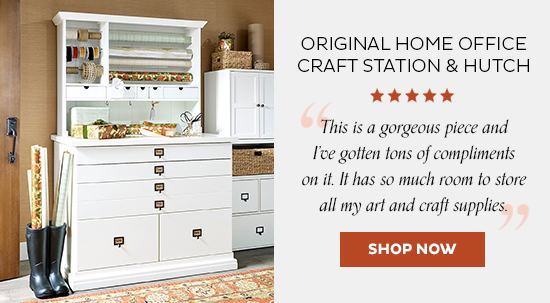 Priginal Home Office Craft Station and Hutch