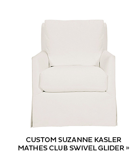 Custom Suzanne Kasler Mathes Club Swivel Glider