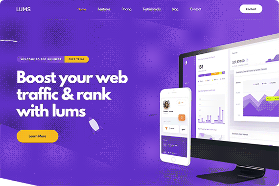 Lums SEO HTML Landing Page