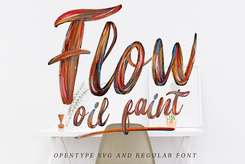 Flow Oil Paint SVG Font