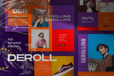 DEROLL PACK- Instagram Template + Stories