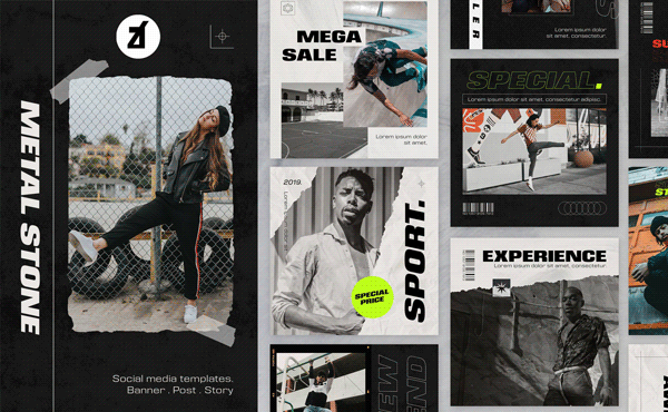 Metal Stone Social Media Templates