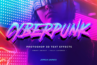 Cyberpunk 80s Text Effect