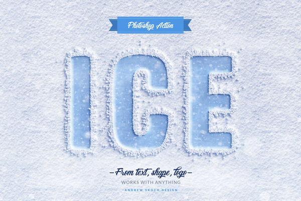 Snow Lettering Photoshop Action