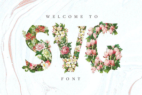 Bouqet Flower & Watercolor Font