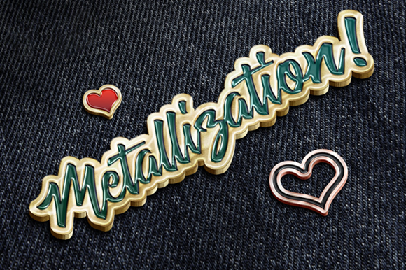 Metal Pin – Text and Logo Mockups