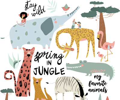 Spring in the Jungle Illustration
