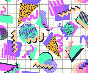 Retro Geometric Shapes Pattern