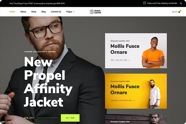 Menzone Modern Ecommerce Template Kit