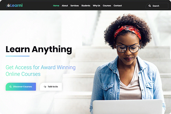 eLearni LMS Online Courses WordPress Theme