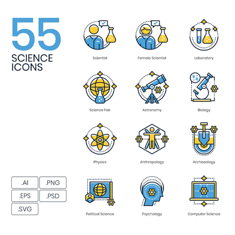 55 Science Icons