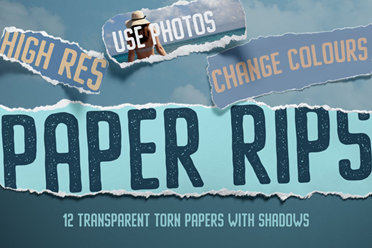 12 Isolated Paper Rips Photoshop